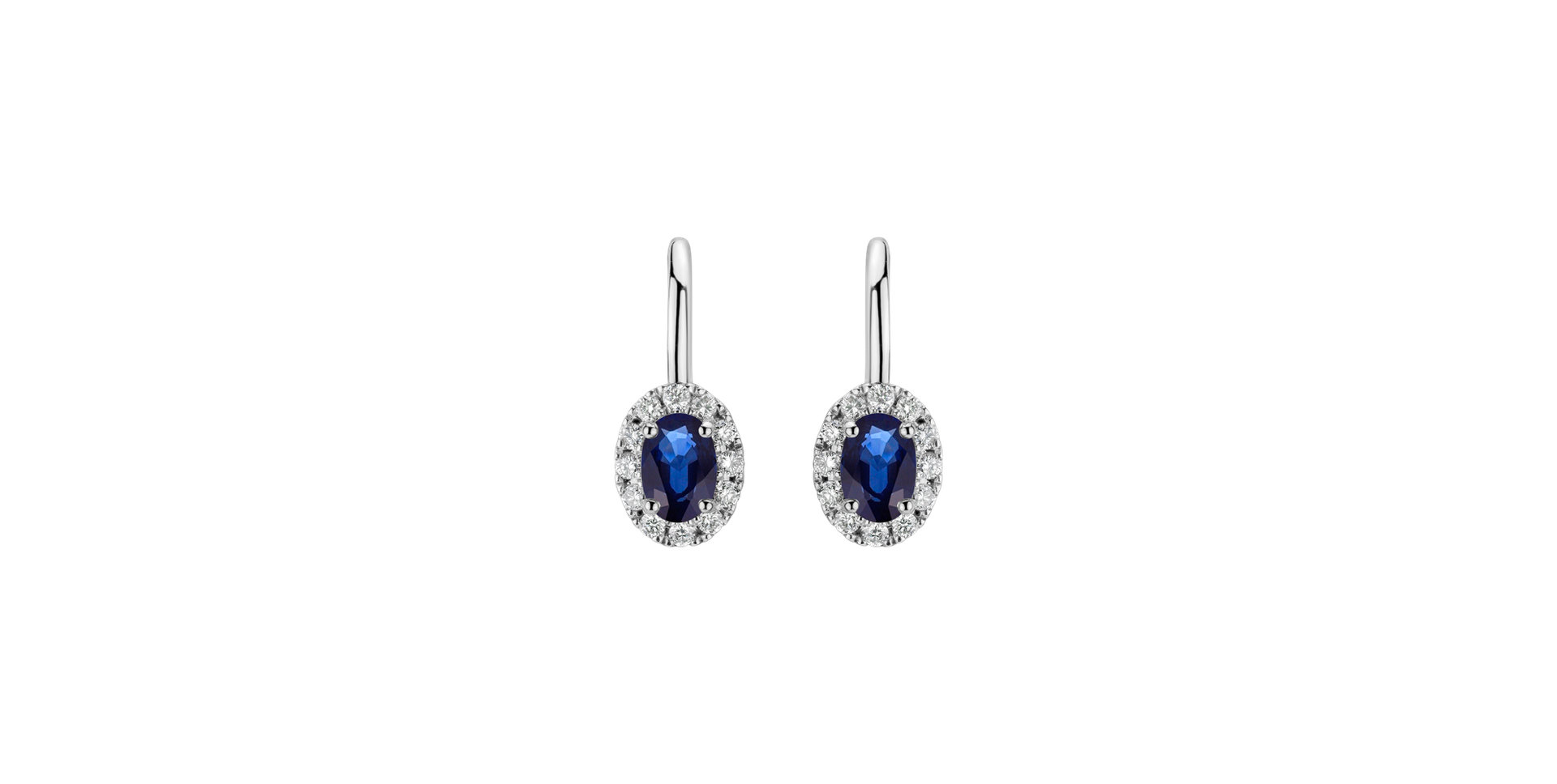 Diamond earrings with Sapphire Imperial Allegory