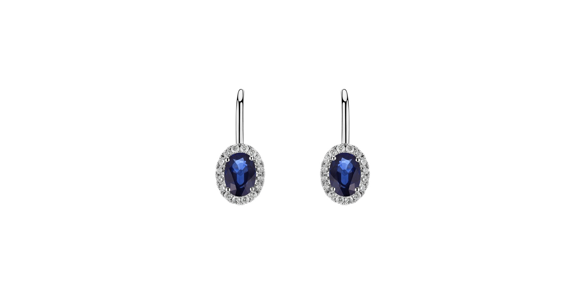 Diamond earrings with Sapphire Imperial Allegory