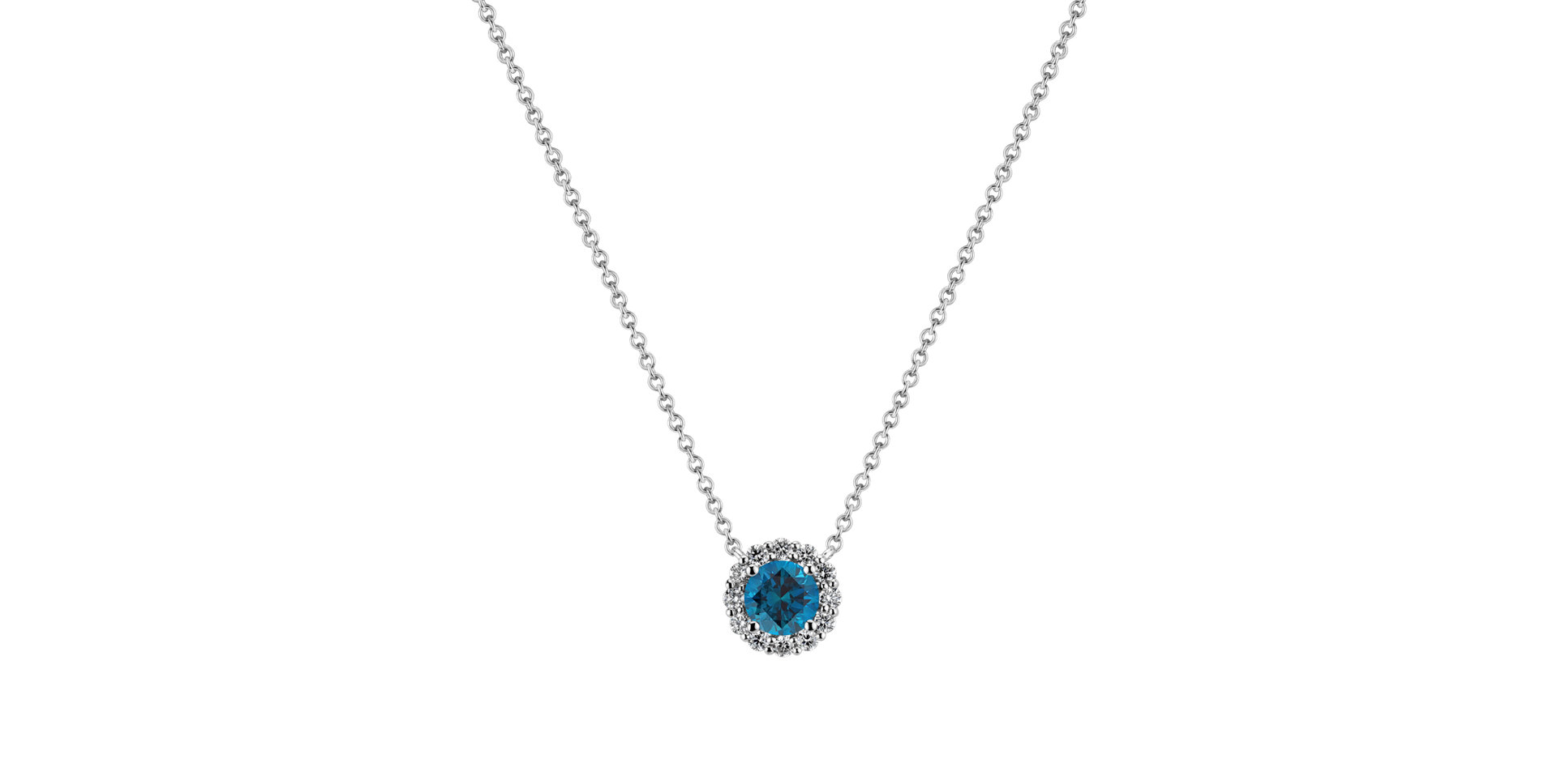 Necklace with blue and white diamonds Dream Sparkle