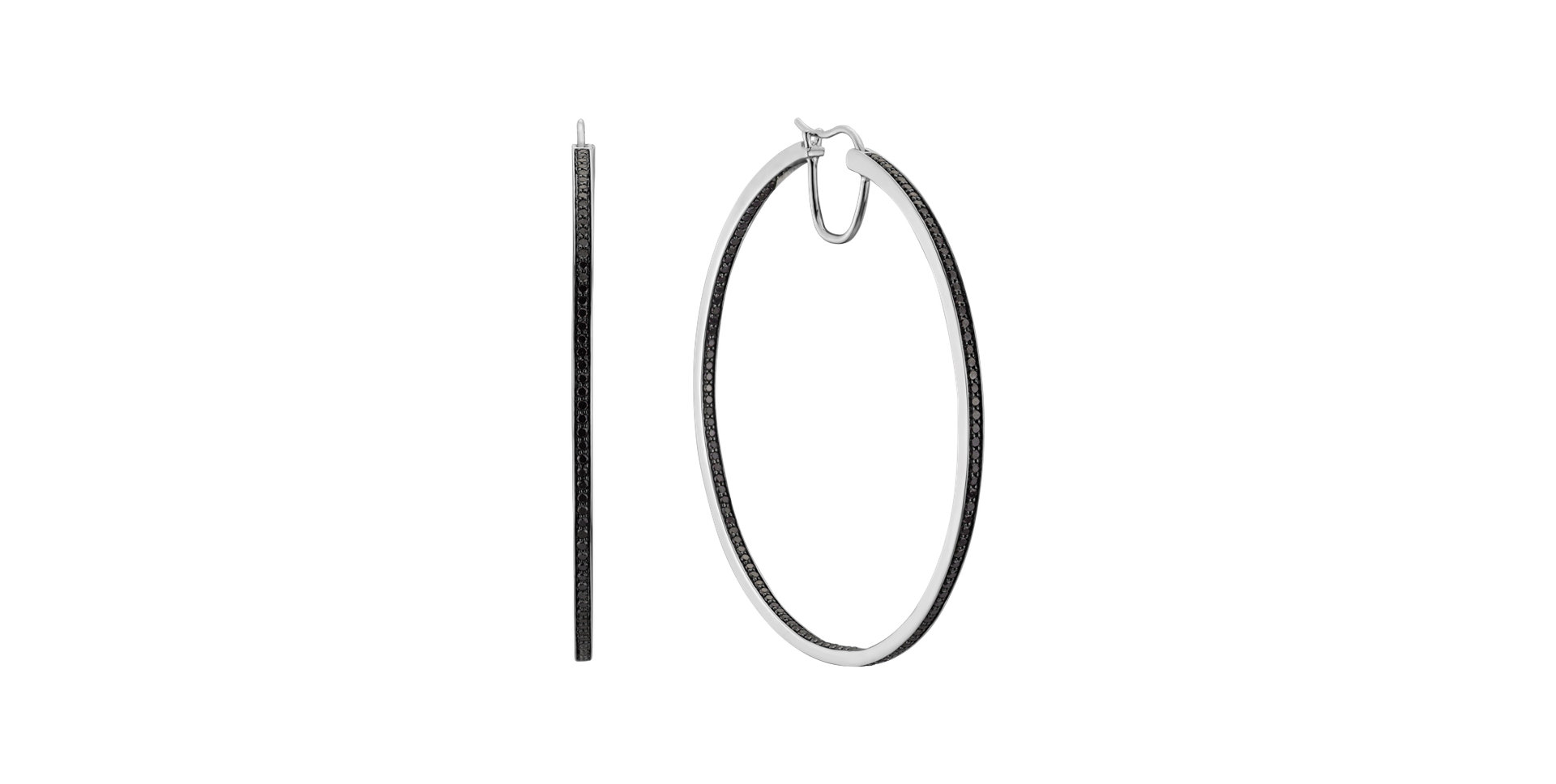 Earrings with black and white diamonds Tender Touch