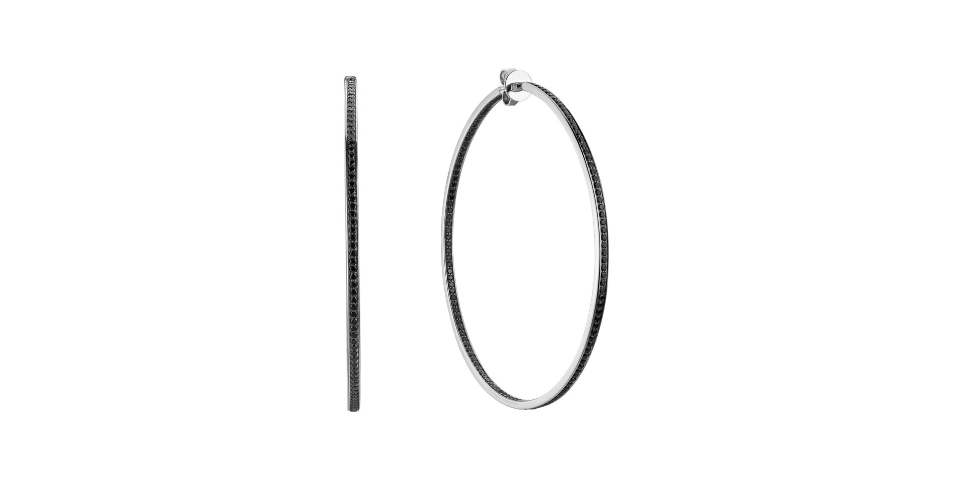 Earrings with black and white diamonds Sparkling Eclipse