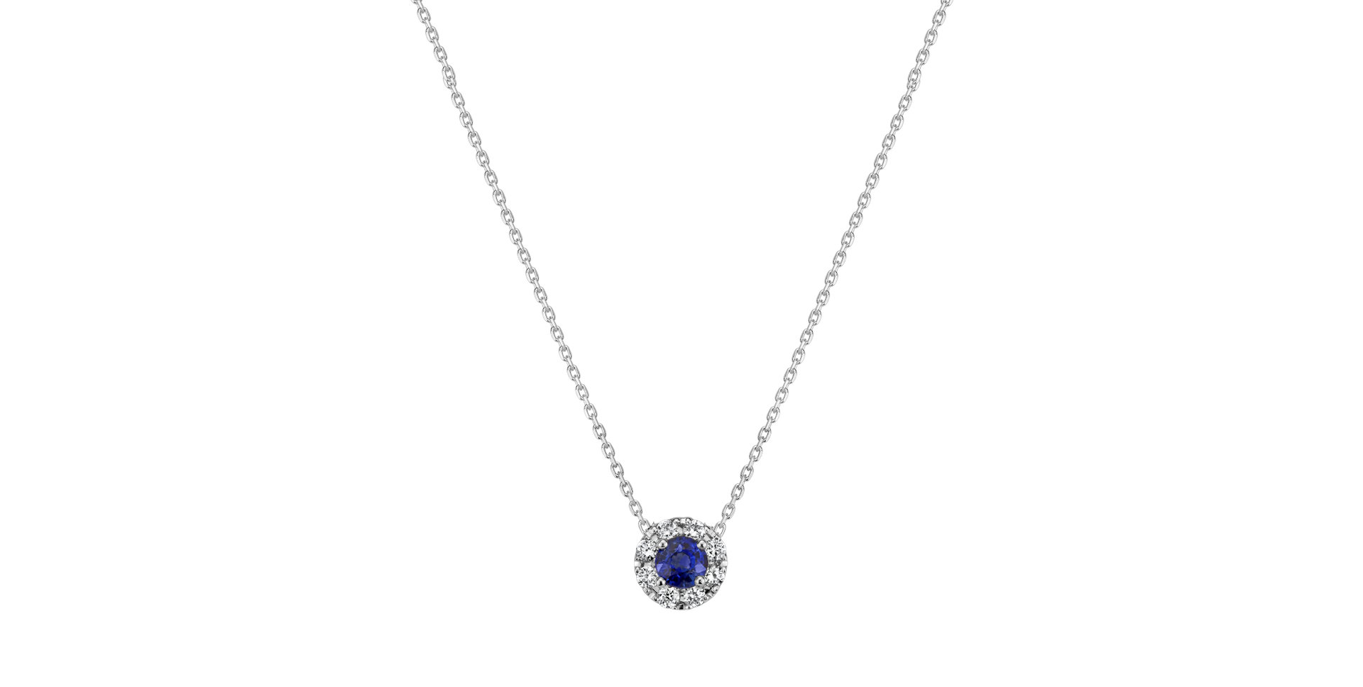 Diamond necklace with Sapphire Shining Moon