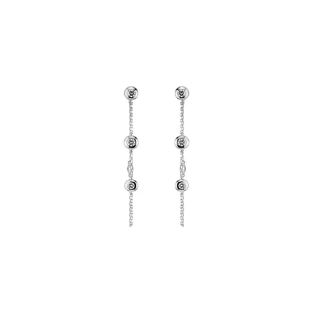 14ct white gold diamond earrings Diamond earrings Drops Waterfall