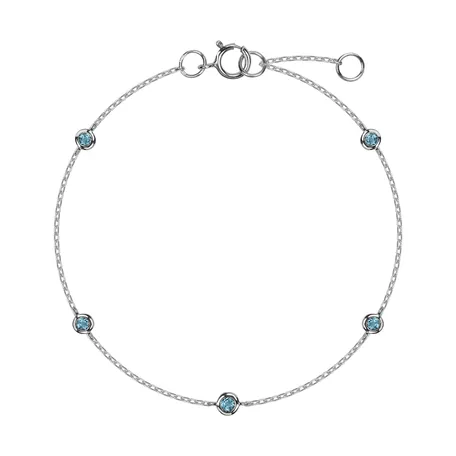 14ct white gold bracelet with Topaz Swiss Roggeveen