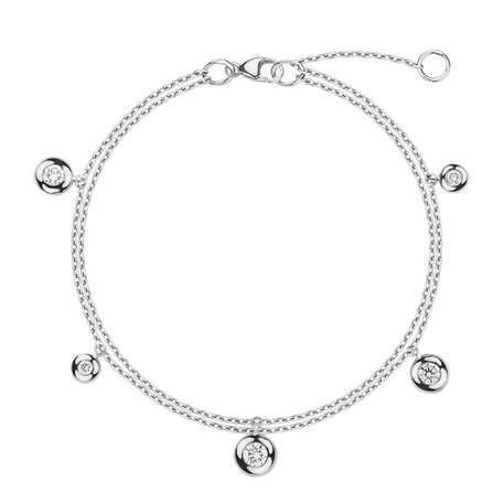 14ct white gold diamond bracelet Drops of Sparkle