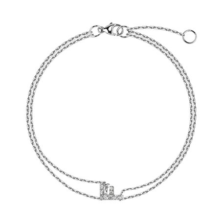 14ct white gold diamond bracelet Brilliant necklace Waterfall Heaven