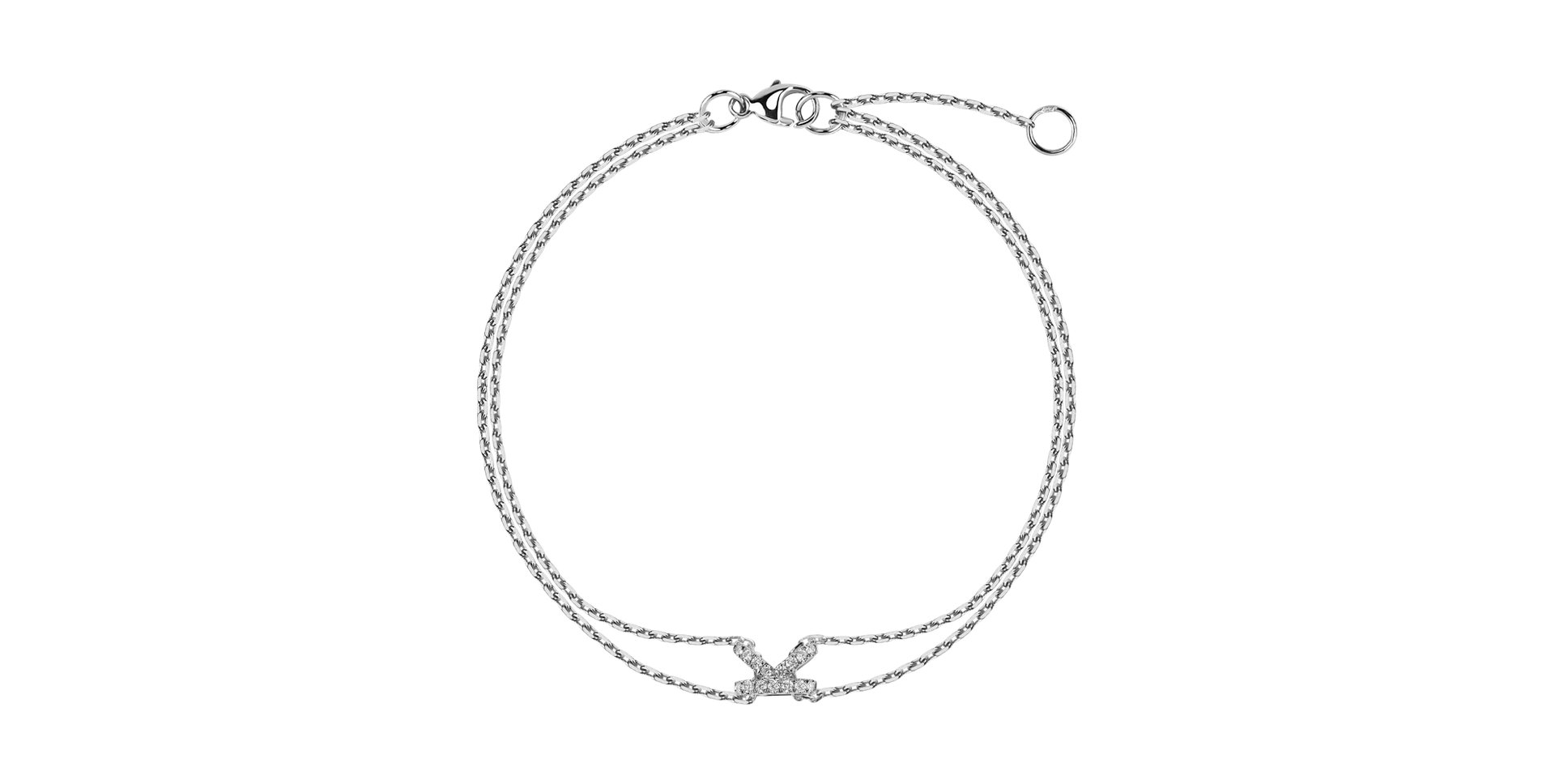 14ct white gold diamond bracelet Brilliant necklace Waterfall Heaven