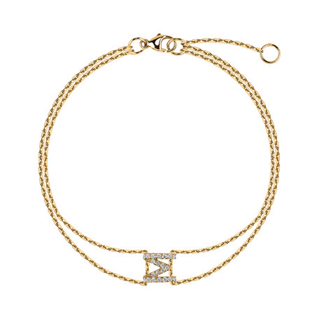 14ct yellow gold diamond bracelet Brilliant necklace Waterfall Heaven