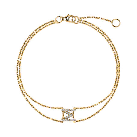 14ct yellow gold diamond bracelet Brilliant necklace Waterfall Heaven