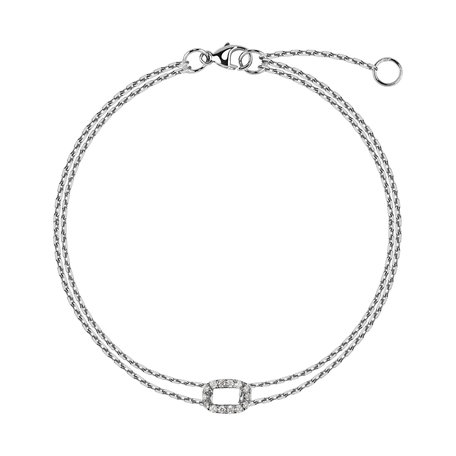14ct white gold diamond bracelet Brilliant necklace Waterfall Heaven
