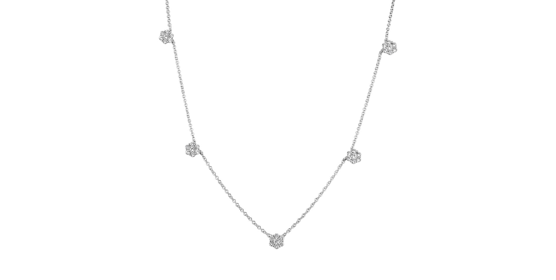 14ct white gold diamond necklace Serene Night