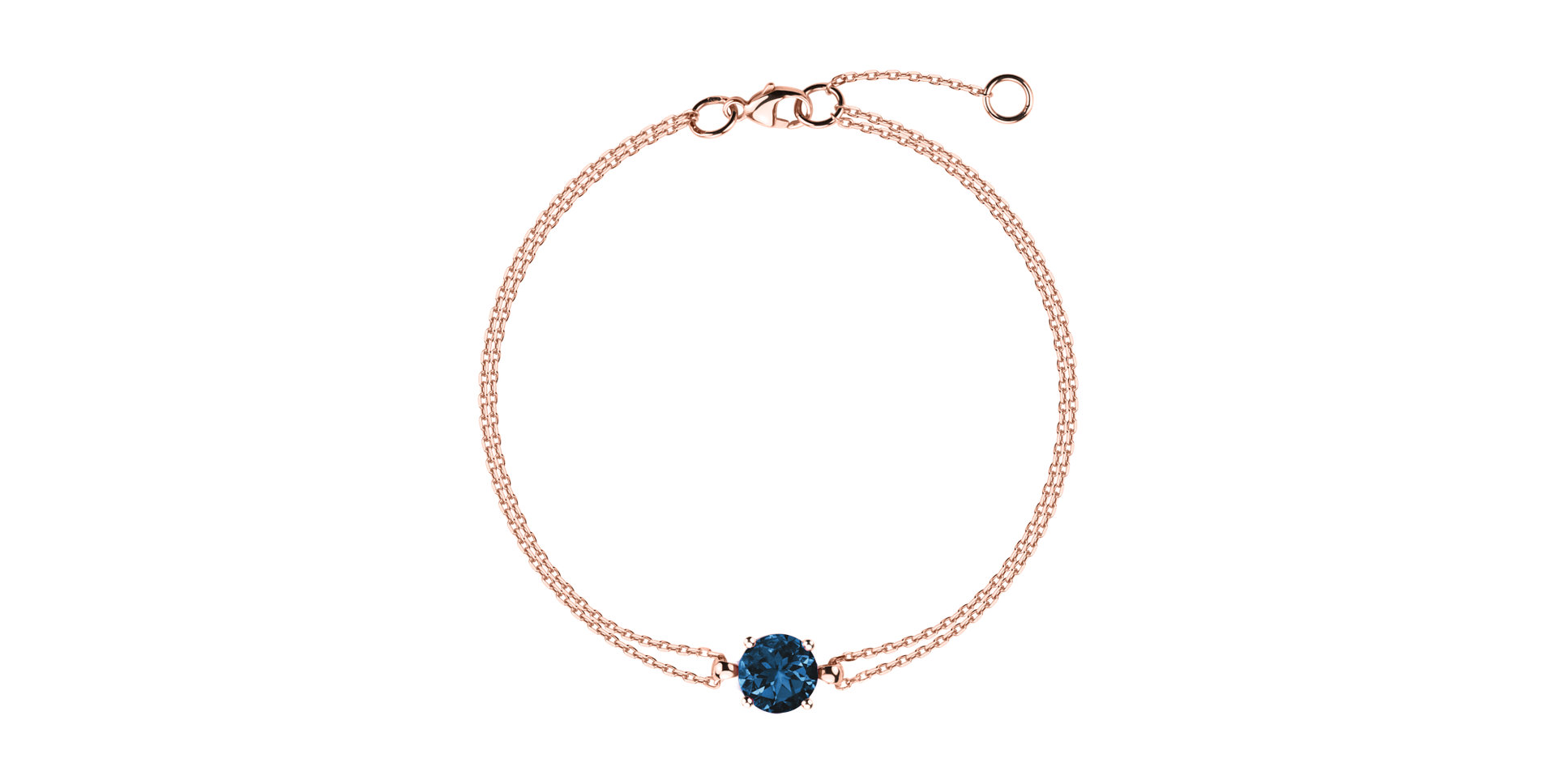 14ct rose gold bracelet with Topaz London Roneme