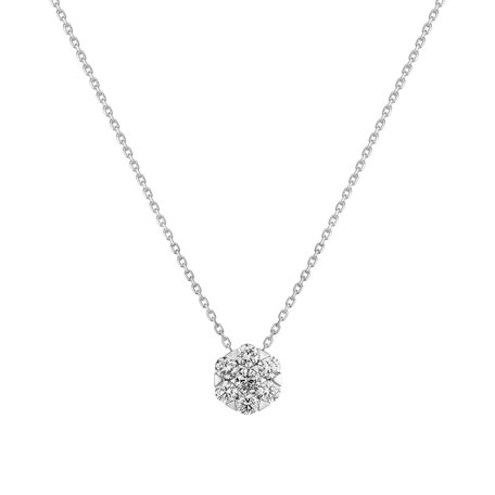 14ct white gold diamond necklace Diamond necklace Luxury Clam