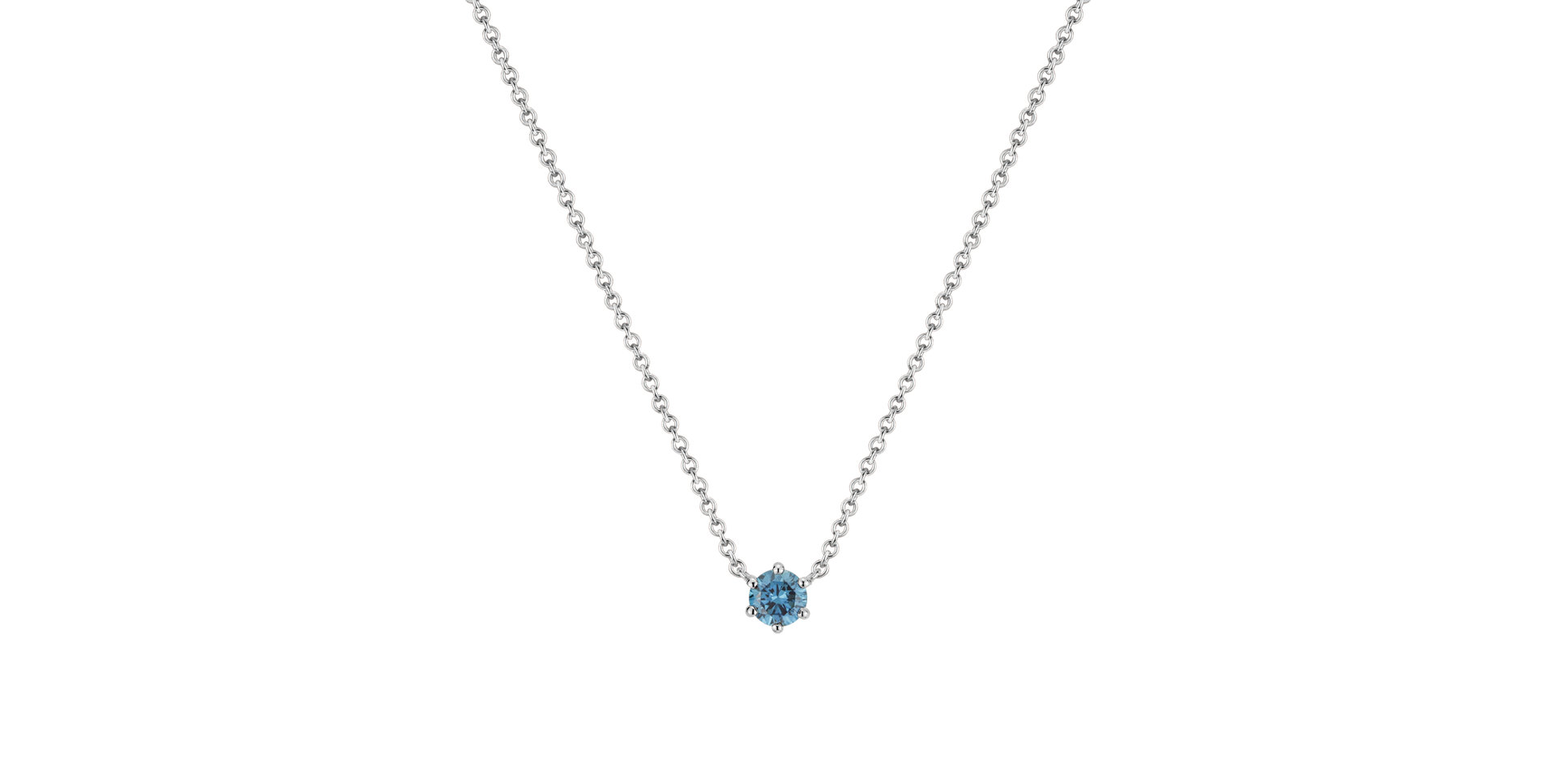 14ct white gold diamond necklace Essential Drop