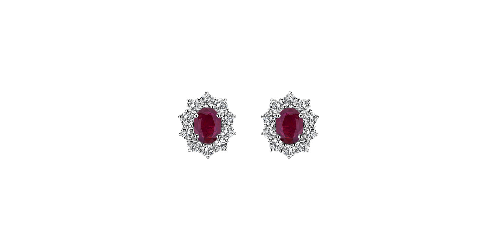 Diamond earrings with Ruby Moon Witchery