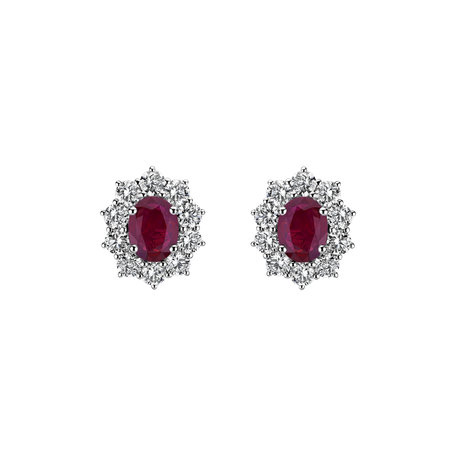 Diamond earrings with Ruby Moon Witchery