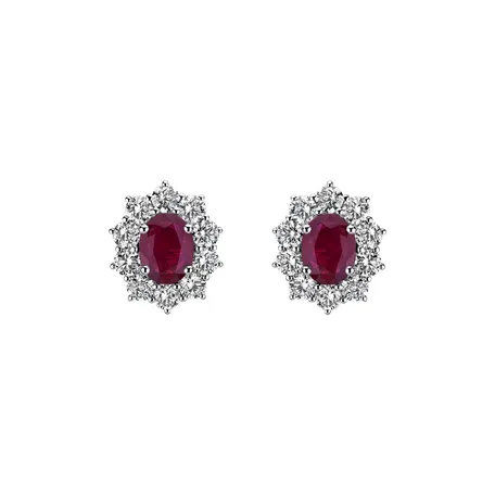 Diamond earrings with Ruby Moon Witchery