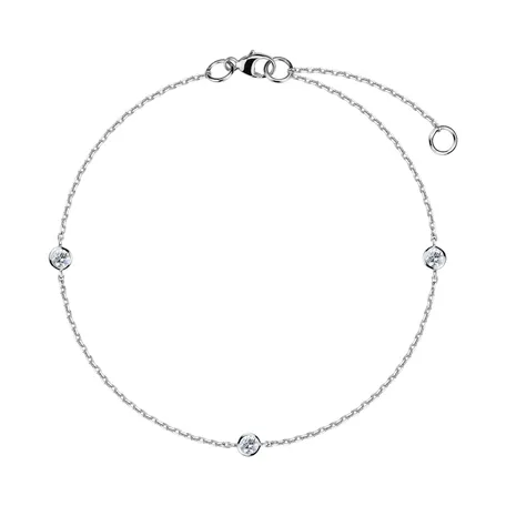 14ct white gold diamond bracelet Crazier Love