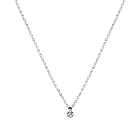 14ct white gold diamond necklace Eye Sparkle