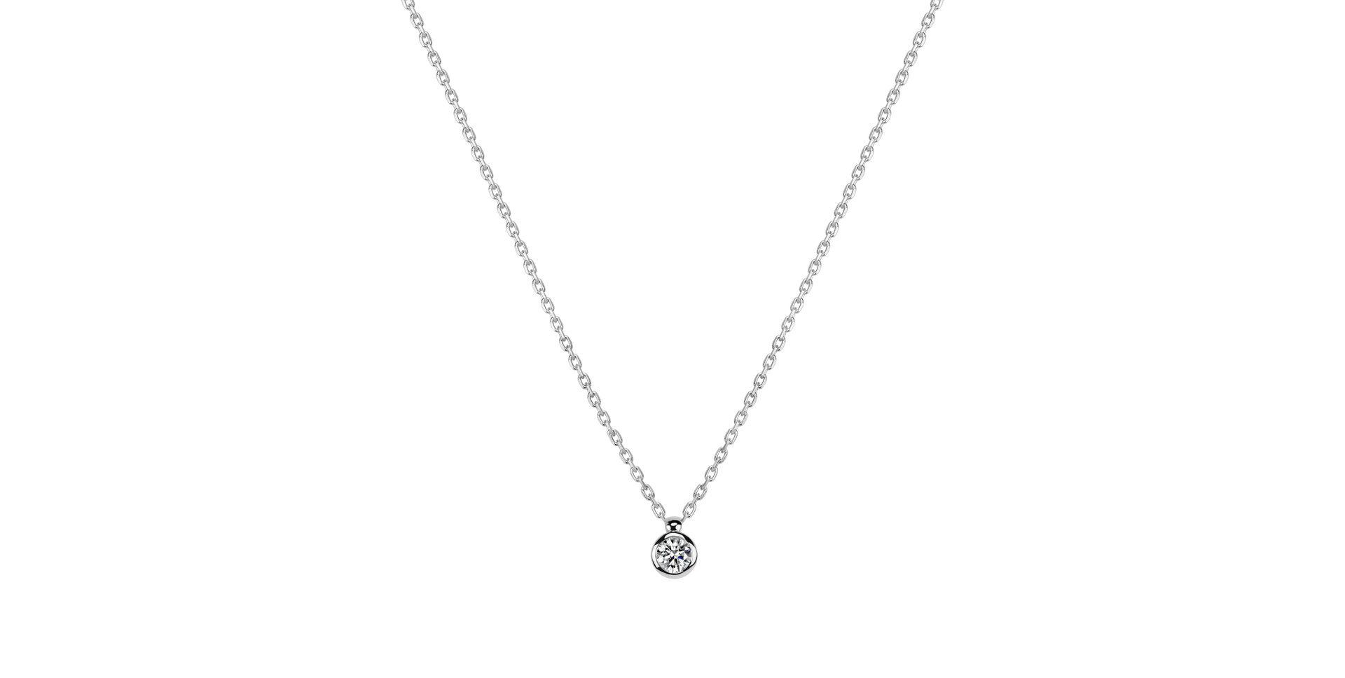 14ct white gold diamond necklace Eye Sparkle