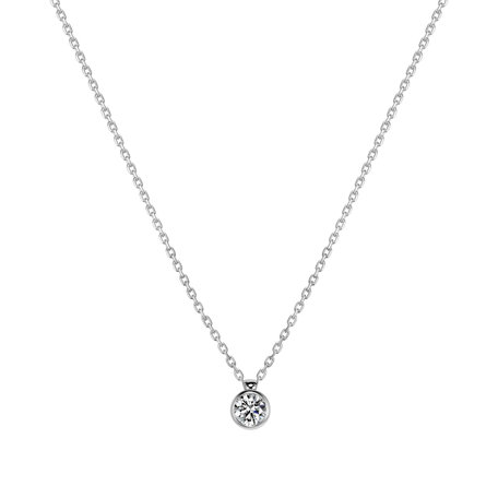 14ct white gold diamond necklace Eye Sparkle