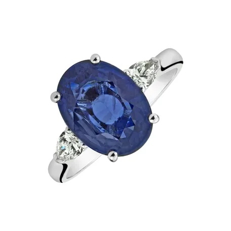 Diamond ring with Sapphire Fiona
