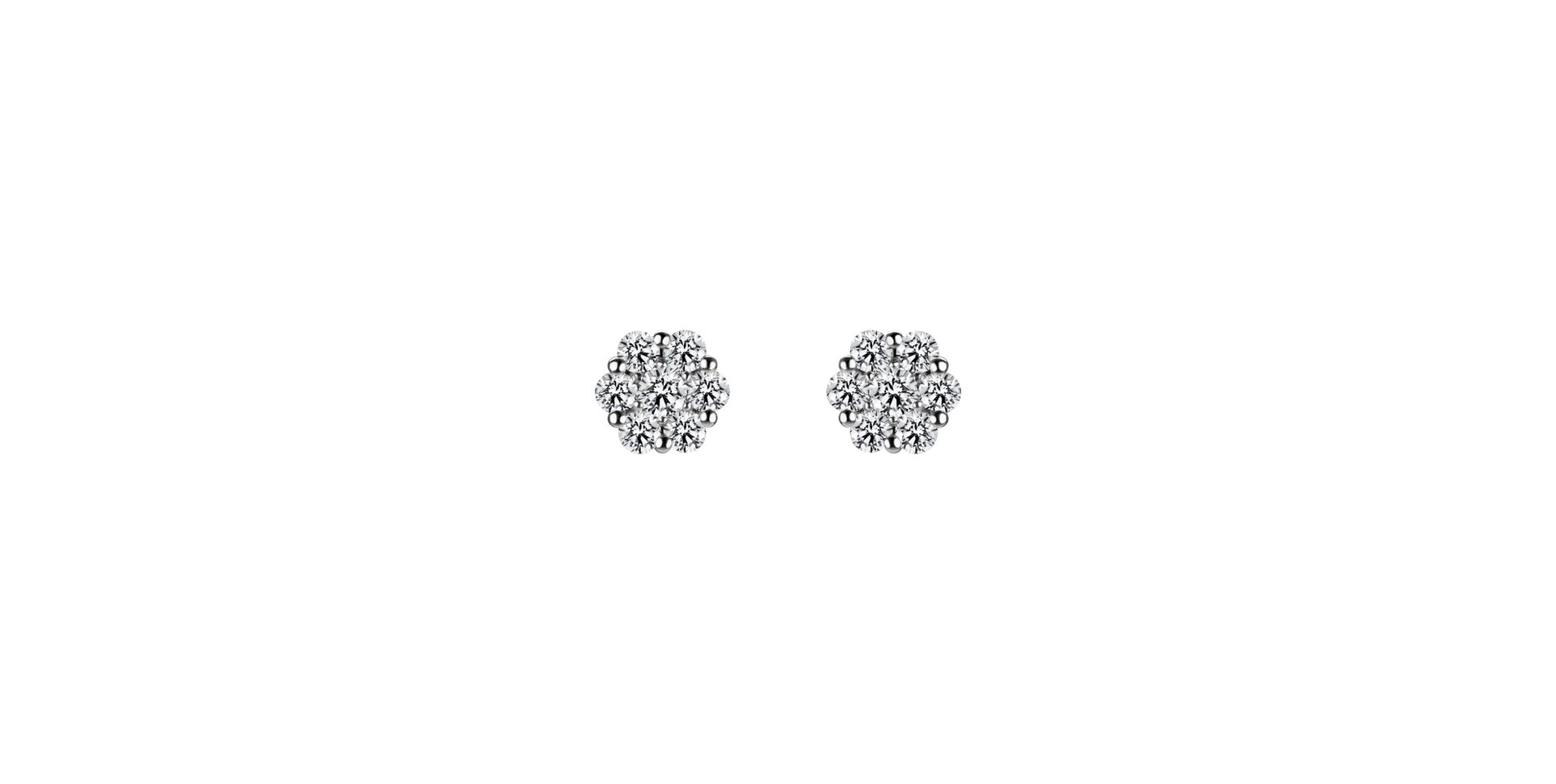 14ct white gold diamond earrings Diamond earrings Shiny Constellation