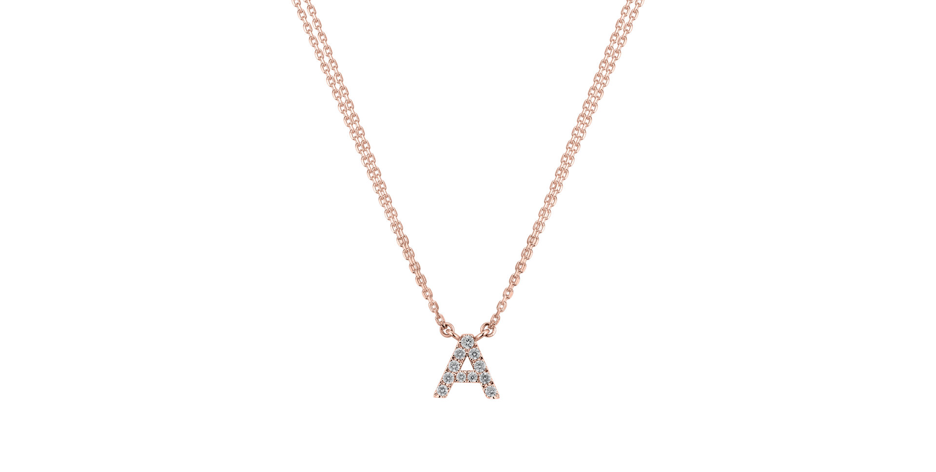 Diamond necklace Shiny Alphabet