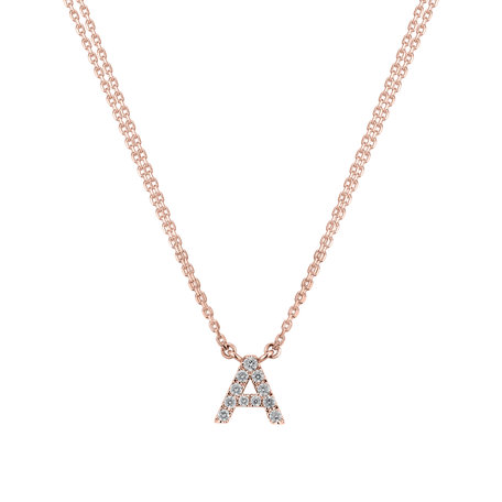 Diamond necklace Shiny Alphabet
