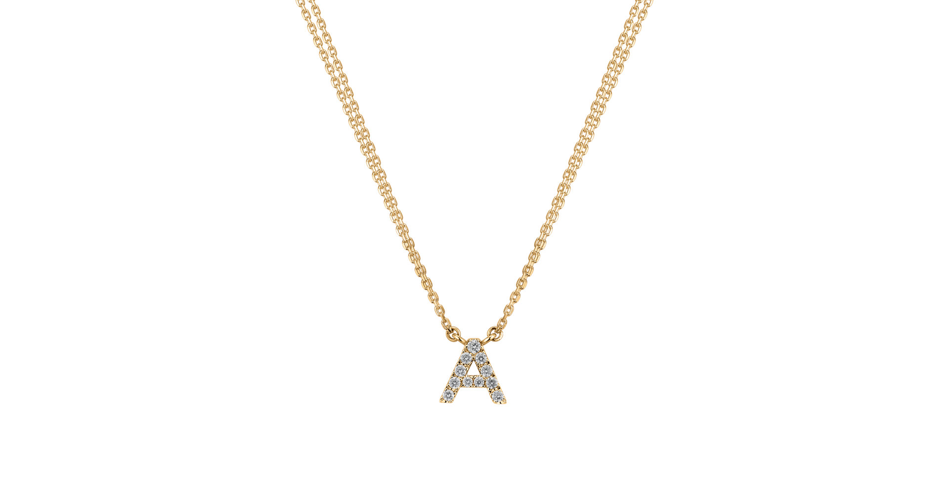 Diamond necklace Shiny Alphabet