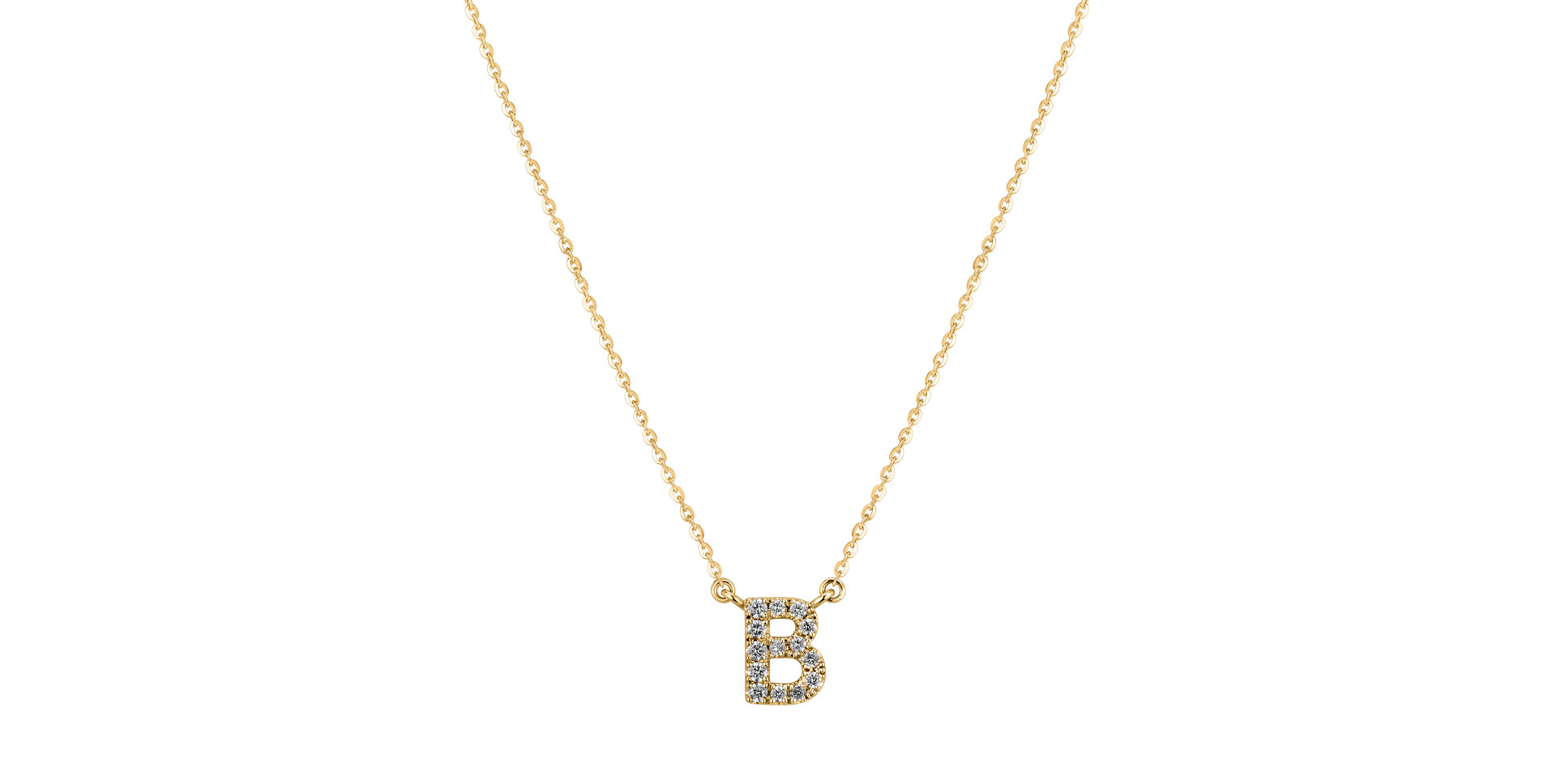 Diamond necklace Shiny Alphabet