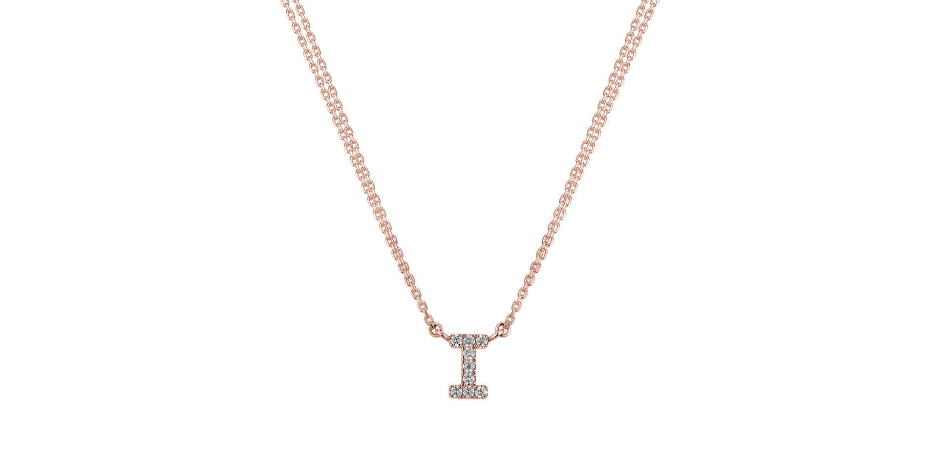 14ct rose gold diamond necklace Diamond necklace Luxury Clam