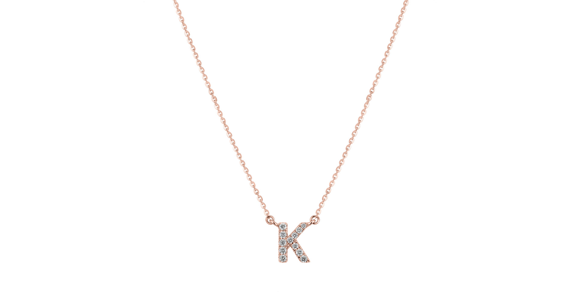 Diamond necklace Shiny Alphabet