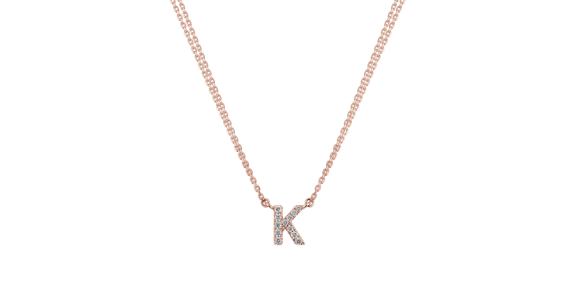 14ct rose gold diamond necklace Diamond necklace Luxury Clam