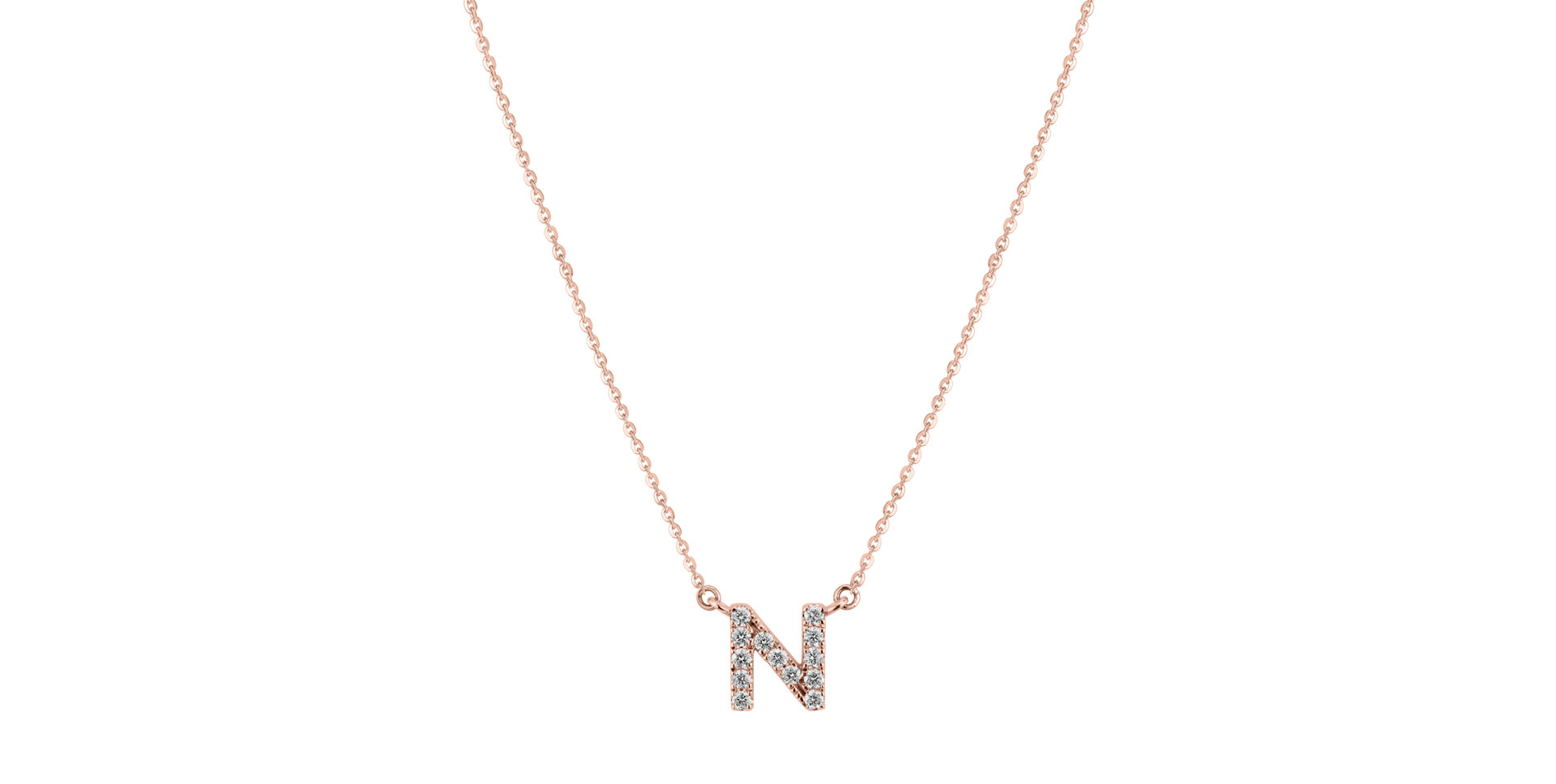 Diamond necklace Shiny Alphabet