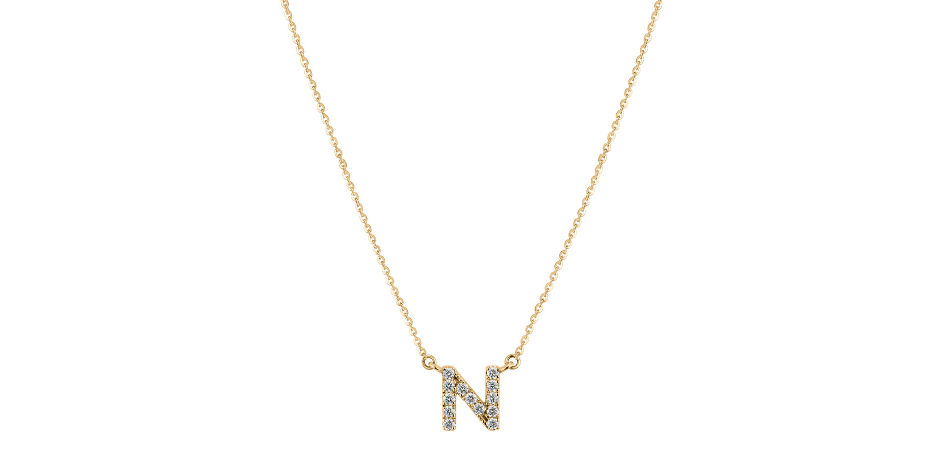 Diamond necklace Shiny Alphabet
