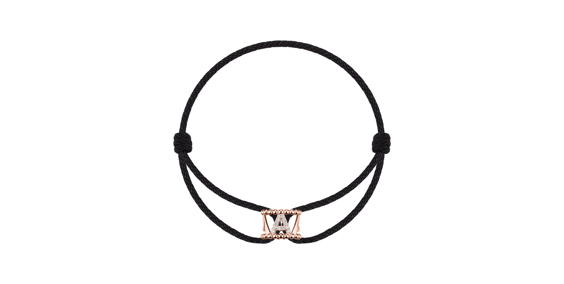 14ct rose gold diamond bracelet Magnificent Letter