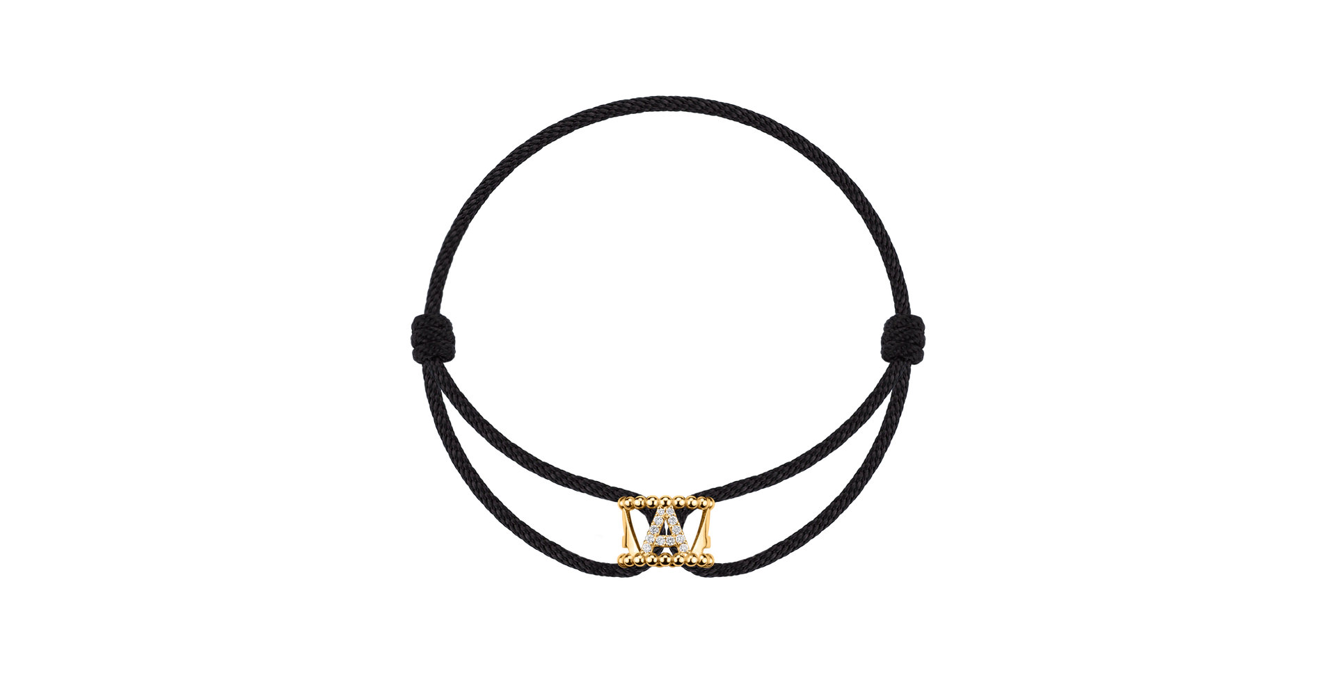 14ct yellow gold diamond bracelet Magnificent Letter