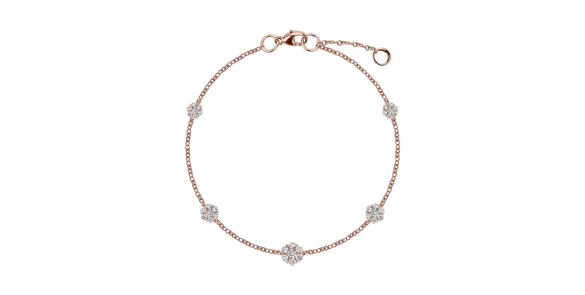 14ct rose gold diamond bracelet Diamond bracelet Constellations Capture