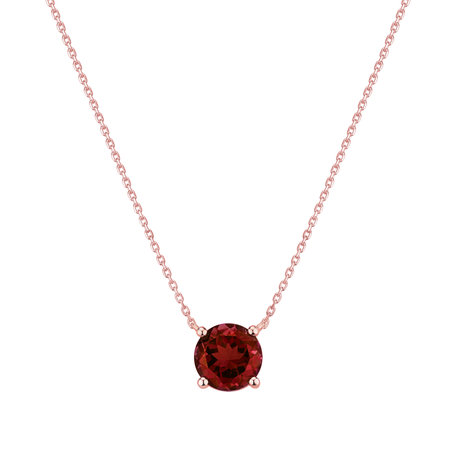 Necklace with Rhodolite Lucky Glance
