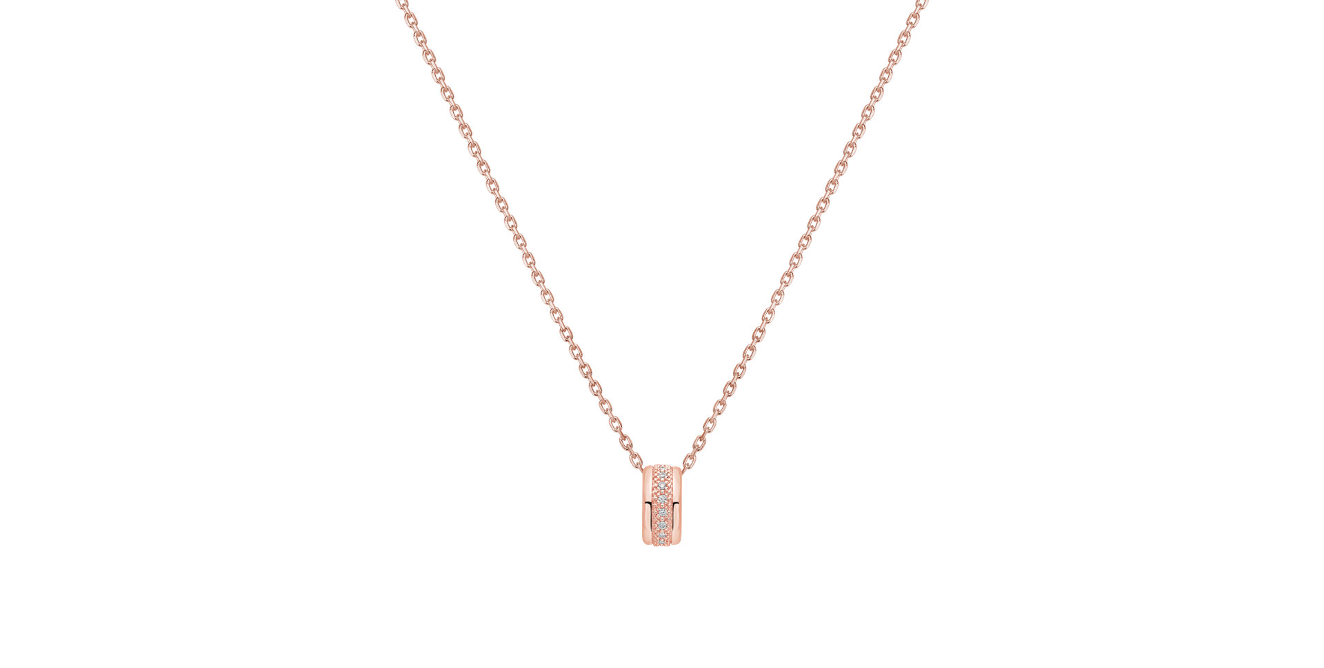 14ct rose gold diamond pendant Satho