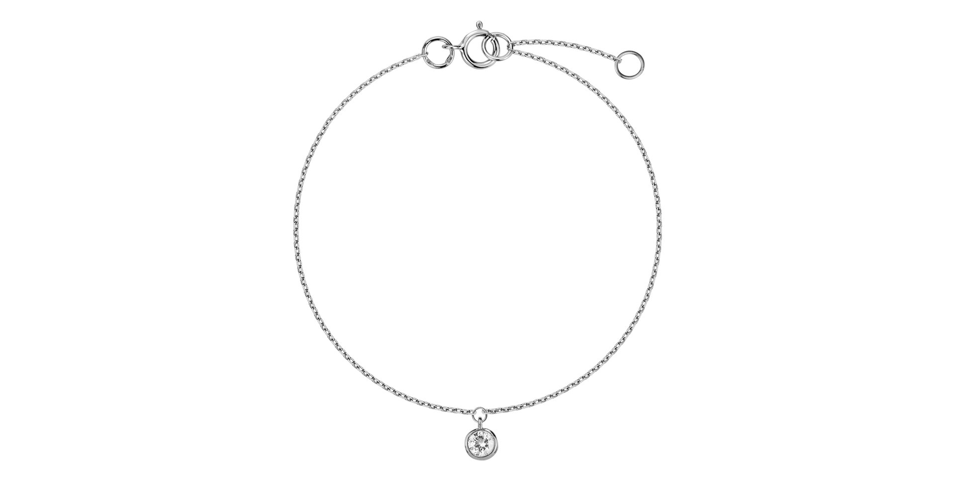 14ct white gold diamond bracelet Nanili