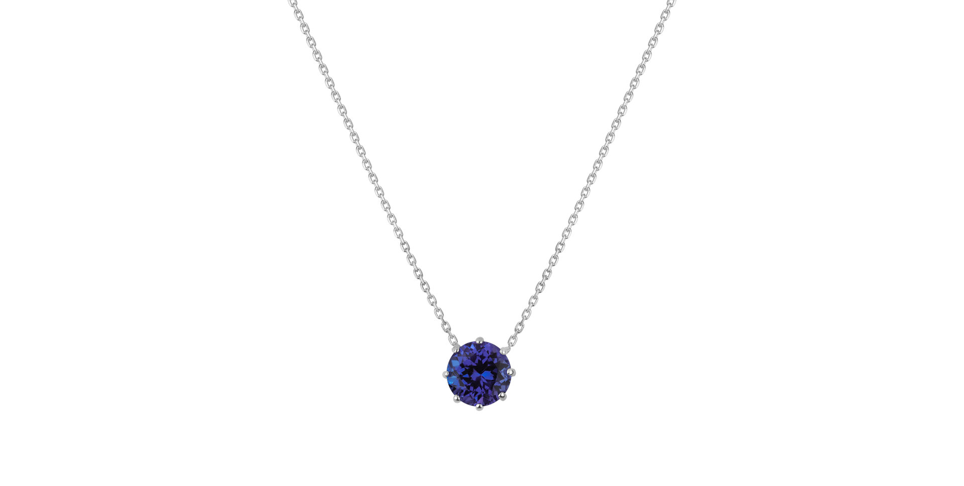 14ct white gold necklace with Tanzanite Salander