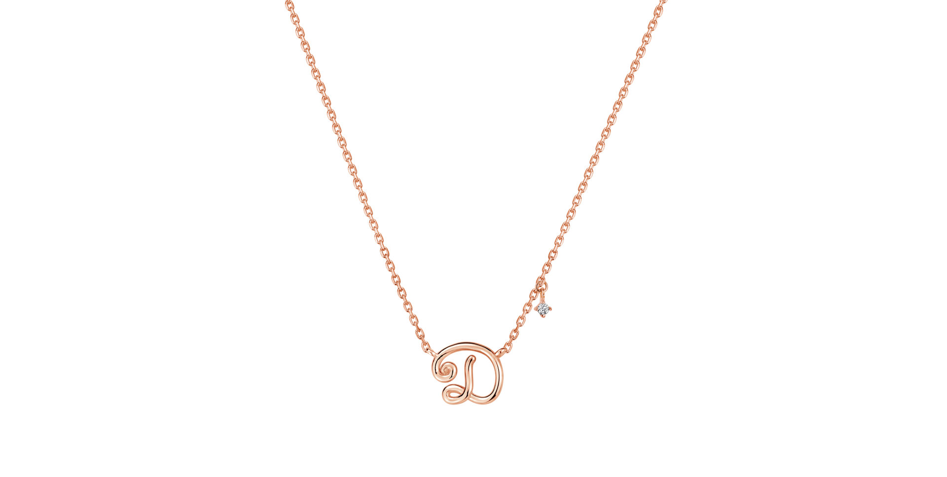 Diamond necklace Elegance Letter