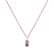 18ct rose gold diamond pendant with Amethyst Pink New Dimension3