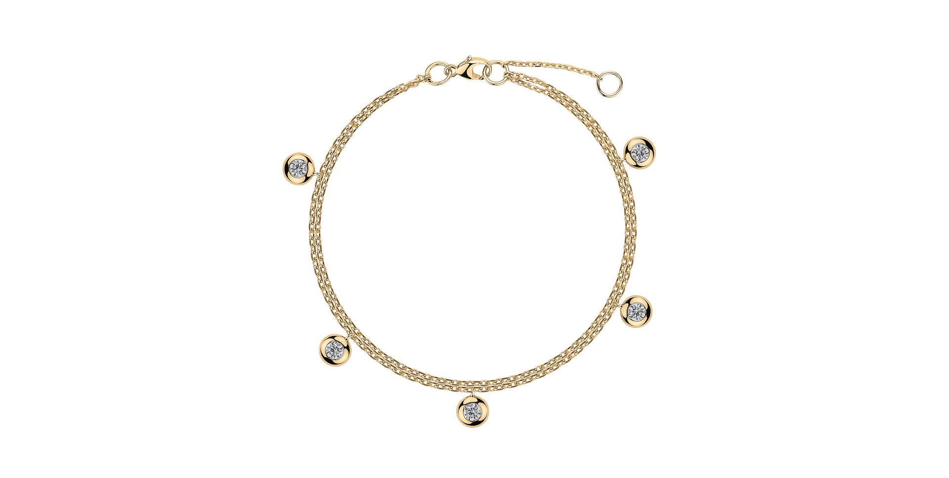 14ct white gold diamond bracelet Adorable Dots