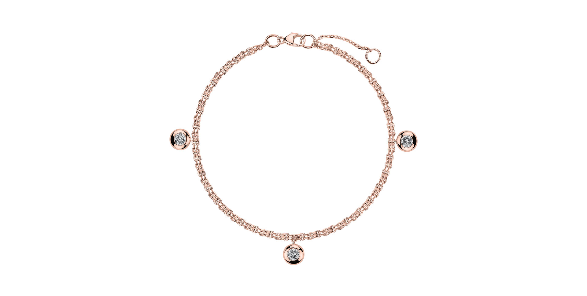 14ct white gold diamond bracelet Adorable Dots