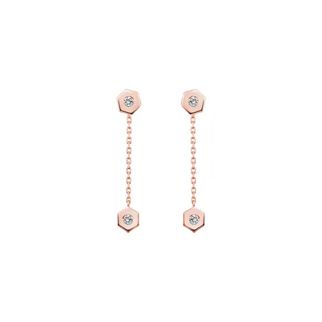 Diamond earrings HexaTwin