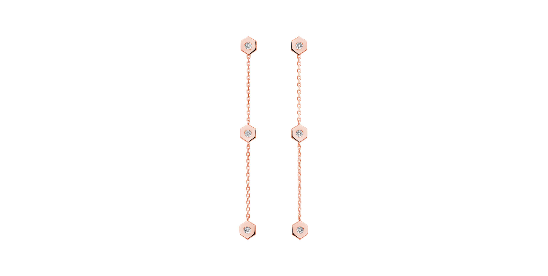 Diamond earrings HexaTriplet