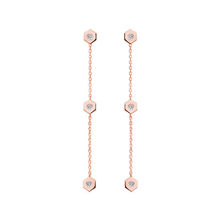 Diamond earrings HexaTriplet